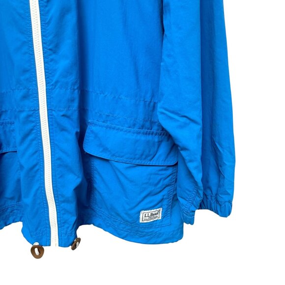 LL Bean Womens Jacket Plus Size 3X Blue Zip Front Windbreaker Outdoor Utility - Picture 5 of 14